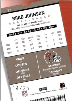 2003 Playoff Contenders - 2004 Hawaii Trade Conference #87 Brad Johnson Back