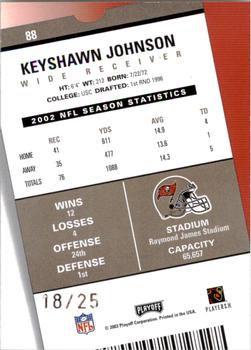 2003 Playoff Contenders - 2004 Hawaii Trade Conference #88 Keyshawn Johnson Back