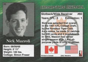 1995 R.E.L. #30 Nick Mazzoli Back