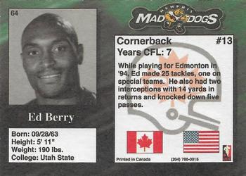 1995 R.E.L. #64 Ed Berry Back