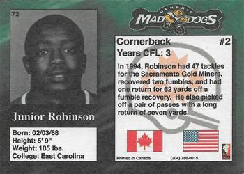 1995 R.E.L. #72 Junior Robinson Back