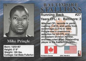 1995 R.E.L. #75 Mike Pringle Back