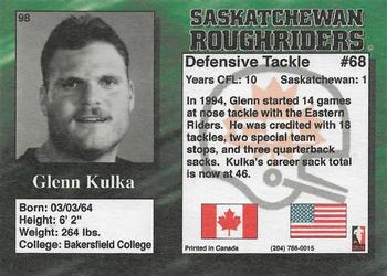 1995 R.E.L. #98 Glenn Kulka Back