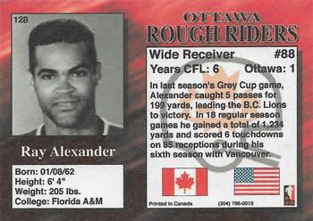 1995 R.E.L. #128 Ray Alexander Back