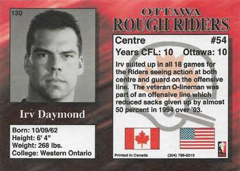 1995 R.E.L. #130 Irv Daymond Back