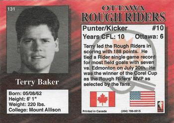 1995 R.E.L. #131 Terry Baker Back
