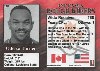 1995 R.E.L. #140 Odessa Turner Back