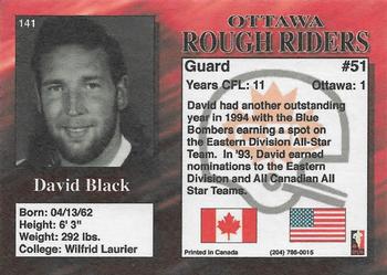 1995 R.E.L. #141 David Black Back