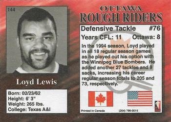 1995 R.E.L. #144 Loyd Lewis Back