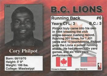 1995 R.E.L. #148 Cory Philpot Back