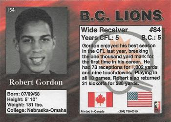 1995 R.E.L. #154 Robert Gordon Back