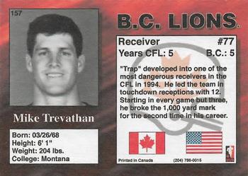 1995 R.E.L. #157 Mike Trevathan Back