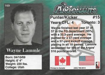 1995 R.E.L. #169 Wayne Lammle Back