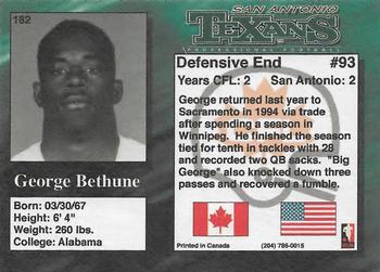 1995 R.E.L. #182 George Bethune Back