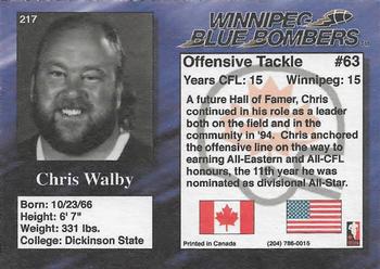 1995 R.E.L. #217 Chris Walby Back