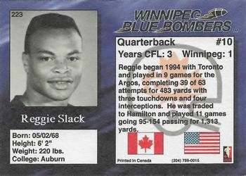 1995 R.E.L. #223 Reggie Slack Back