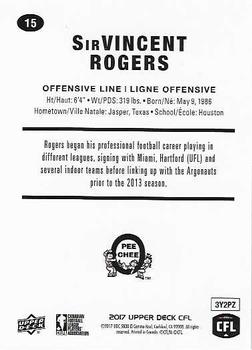2017 Upper Deck CFL - O-Pee-Chee Retro #15 SirVincent Rogers Back