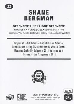 2017 Upper Deck CFL - O-Pee-Chee Retro #22 Shane Bergman Back