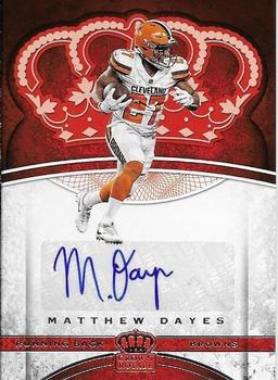 2017 Panini Crown Royale - Rookie Autographs #15 Matthew Dayes Front