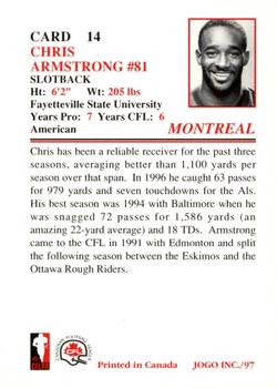 1997 JOGO #14 Chris Armstrong Back