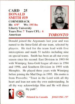 1997 JOGO #25 Donald Smith Back