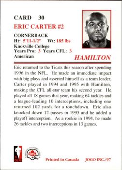 1997 JOGO #30 Eric Carter Back