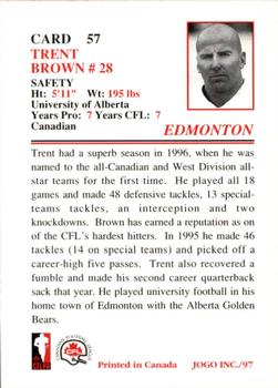 1997 JOGO #57 Trent Brown Back