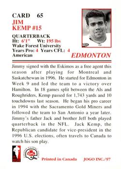 1997 JOGO #65 Jimmy Kemp Back