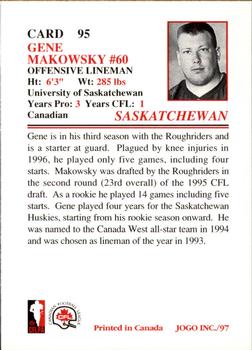 1997 JOGO #95 Gene Makowsky Back