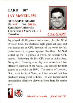 1997 JOGO #107 Jay McNeil Back