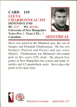 1997 JOGO #119 Steve Charbonneau Back