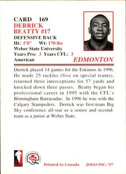 1997 JOGO #169 Derrick Beatty Back