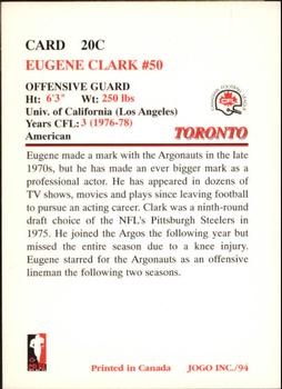 1994 JOGO Missing Years #20C Eugene Clark Back