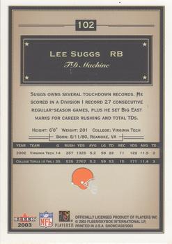 2003 Fleer Showcase - Legacy Non-Numbered Aftermarket #102 Lee Suggs Back