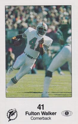 1985 Miami Dolphins Police #2 Fulton Walker Front