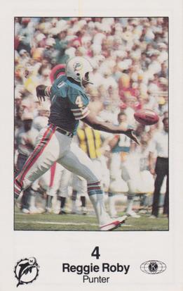 1985 Miami Dolphins Police #6 Reggie Roby Front
