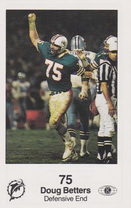 1985 Miami Dolphins Police #7 Doug Betters Front