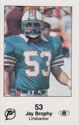 1985 Miami Dolphins Police #8 Jay Brophy Front