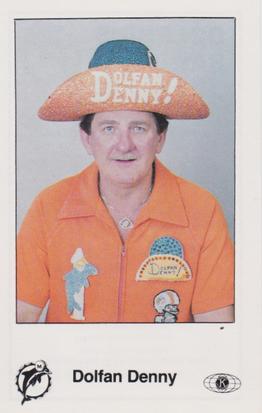 1985 Miami Dolphins Police #9 Dolfan Denny Front