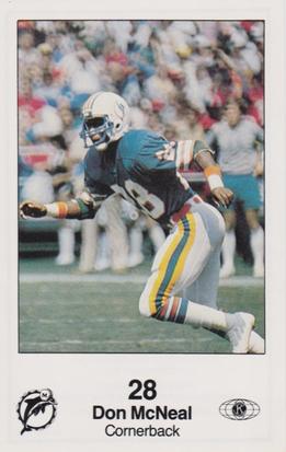 1985 Miami Dolphins Police #15 Don McNeal Front