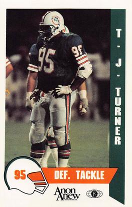 1986 Miami Dolphins Police #16 T.J. Turner Front