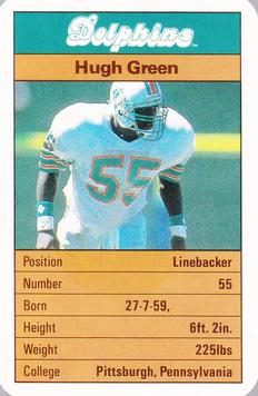 1987 Ace Fact Pack Miami Dolphins #NNO Hugh Green Front