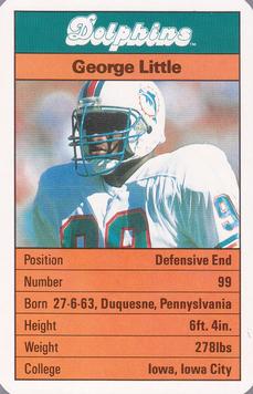 1987 Ace Fact Pack Miami Dolphins #NNO George Little Front