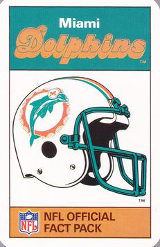 1987 Ace Fact Pack Miami Dolphins #NNO Dolphins Helmet Front