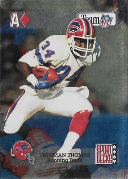 1992 Sport Decks NFL Playing Cards National Sports Card Convention #A♦ Thurman Thomas Front