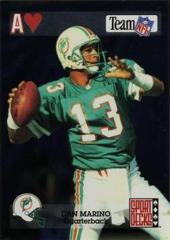 1992 Sport Decks NFL Playing Cards National Sports Card Convention #A♥ Dan Marino Front