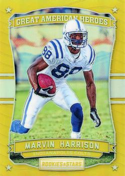 2016 Panini Rookies & Stars - Great American Heroes Gold #5 Marvin Harrison Front