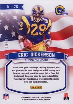 2016 Panini Rookies & Stars - Great American Heroes Red #28 Eric Dickerson Back