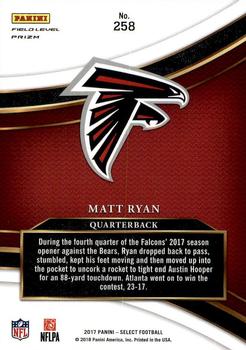 2017 Panini Select #258 Matt Ryan Back