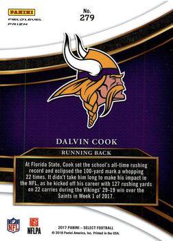 2017 Panini Select #279 Dalvin Cook Back